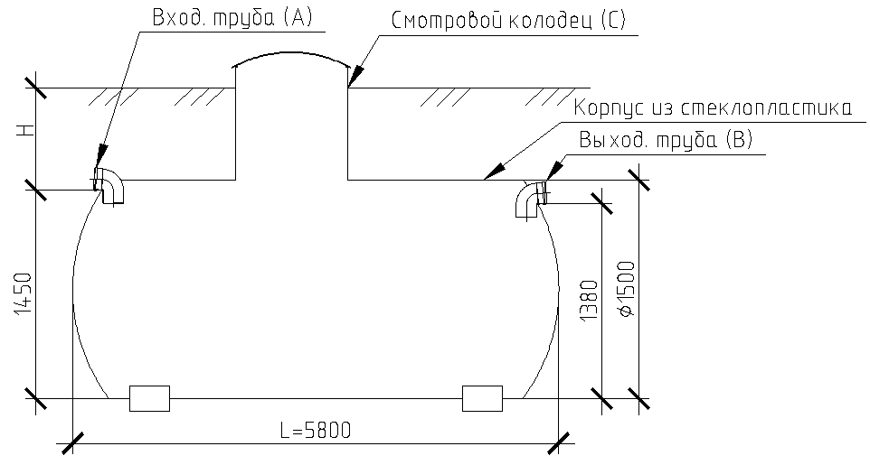 Накопительная емкость 10 кубометров (НЕ-10-1500)